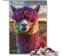 Puzzles pour Adultes 1000 pièces Alpaga coloré, Jeux, Jouets, Cadeaux d'anniversaire Uniques pour Les Enfants de 14 Ans et Plus (Taille 50x75cm)