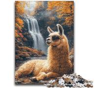Puzzles pour Adultes 1000 pièces Alpaga d'automne pour et à partir de 14 Ans Jeu Pratique Jeu de Noël Cadeaux 38x26cm