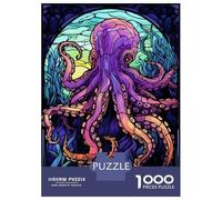 Puzzles pour Adultes 1000 Pièces Amazing Octopus Abstract Puzzle Adulte Jeux Amusants Course De Vitesse Manuelle Jeu Stimulant Cadeaux 38x26cm/1000pcs