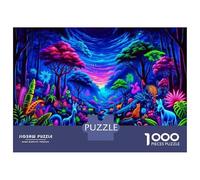 Puzzles pour Adultes 1000 Pièces Amazonian Glow Enchanted Forests Puzzle Casse-tête Jeu De Réflexion Cadeaux pour Femmes Cadeaux d'anniversaire Et De Noël Uniques 52x38cm/1000pcs
