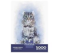 Puzzles pour Adultes 1000 Pièces American Curl Cat Art Puzzle pour Adultes Jeu De Réflexion Améliorez Votre Mémoire Activités Amusantes À La Maison, 38x26cm/1000pcs