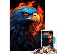 Puzzles pour Adultes 1000 pièces American Eagle Pride Fire Puzzles 1000 pièces Jouets Anti-Stress Passe-Temps idéal pour Les Vacances à la Maison Divertissement en Famille et soirées Jeux (38x52cm)