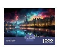 Puzzles pour Adultes 1000 Pièces Amsterdam Night Lights Puzzles pour Adolescents Jeux De Détente Une Œuvre d'art Cadeaux Uniques pour Un Anniversaire Ou Noël 70x50cm/1000pcs