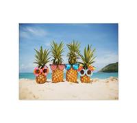 Puzzles pour Adultes 1000 Pièces，Ananas stylés avec des Lunettes de Soleil sur la Plage，Puzzles en Papier pour Adultes Décompression Jouets Puzzle,Puzzles Classiques（38x26cm）-P53