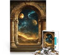 Puzzles pour Adultes 1000 pièces Ancienne Porte d'entrée vers Les étoiles Fabriqué en Carton pour Les 14 Ans et Plus Casse-tête pour Jeu éducatif pour Anniversaire et Noël。Taille：26x38cm