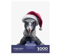 Puzzles pour Adultes 1000 Pièces Andean Condor Wearing A Santa Hat Puzzles pour Adultes Jeu Manuel Améliore La Mémoire Activités Amusantes À La Maison 70x50cm/1000pcs
