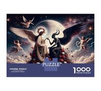 Puzzles pour Adultes 1000 Pièces Angel Vs Demon Celestial Battle Puzzle Adulte Jeu Manuel Cadeau pour Femmes pour Anniversaire, Noël 52x38cm/1000pcs