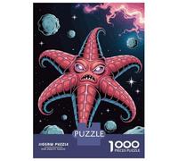 Puzzles pour Adultes 1000 Pièces Angry Starfish Monster in Space Puzzle Adulte Jeux Amusants Analyse Et Logique Idéal comme Cadeau pour Toute La Famille 38x26cm/1000pcs