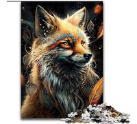 Puzzles pour Adultes 1000 pièces Animal Fox Art, Jeux éducatifs, décoration d'intérieur, idéal comme Cadeau pour Toute la Famille (Taille 50x75cm)