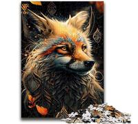 Puzzles pour Adultes 1000 pièces Animal Fox Art pour Jeu éducatif Défi Jouet pour est idéal comme Cadeau pour Toute la Famille 50x75cm