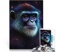 Puzzles pour Adultes 1000 pièces Animal Galaxy Monkey DIY Puzzle Toys 26x38cm avec Affiche Assortie et Feuille de Questions pour Adolescents de 14 Ans et Plus