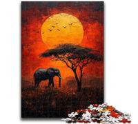 Puzzles pour Adultes 1000 pièces Animaux africains, Jouets de Jeu, Chaque pièce est Unique - Jeu Familial Stimulant et Amusant (38x26cm)