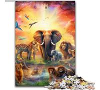 Puzzles pour Adultes 1000 pièces Animaux d'Afrique Idéal pour Les Adolescents et Les collectionneurs, Cadeau de Voyage, Activité familiale (Taille : 50x75cm)