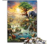 Puzzles pour Adultes 1000 pièces Animaux d'Afrique, Jeu de réflexion pour Adolescents, pour Une soirée de Jeux en Famille (Taille : 50x75cm)