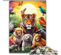 Puzzles pour Adultes 1000 pièces Animaux d'Afrique Puzzle Activité de cohésion familiale, Cadeau Unique pour Les fêtes et Les Anniversaires (Taille : 26x38cm)