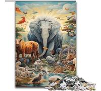 Puzzles pour Adultes 1000 pièces Animaux d'Afrique Puzzle Jeu de décoration DIY Stimulant pour Le Cerveau, Jouet interactif Familial (Taille : 50x75cm)