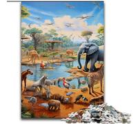 Puzzles pour Adultes 1000 pièces Animaux d'Afrique Puzzle Un Casse-tête Stimulant pour Les Adolescents, Parfait pour la décoration intérieure ou comme Cadeau (Taille : 50x75cm)