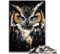 Puzzles pour Adultes 1000 pièces Animaux Hibou Jouets éducatifs Jeux de Famille Jeu éducatif pour Anniversaire, Noël 38x26cm