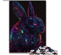 Puzzles pour Adultes, 1000 pièces, Animaux, Lapins, en Bois, Parfaits pour Halloween, Noël, Anniversaire, 1000 pièces(50x75cm)