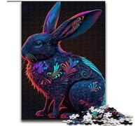 Puzzles pour Adultes, 1000 pièces Animaux Lapins Puzzle en Carton, Parfait pour Halloween, Noël, Cadeau d'anniversaire 1000 pièces(26x38cm)
