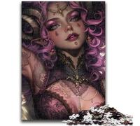 Puzzles pour Adultes 1000 pièces Anime Demon Girl pour Les 14 Ans et Plus Cadeaux intéressants pour la réduction du Stress et Les Amis de la Famille 50x75cm