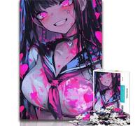 Puzzles pour Adultes 1000 pièces Anime Demon Girl Puzzles pour Adolescents Staycation Kill Time avec pièces entièrement emboîtables de Formes aléatoires 38x26cm