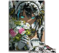 Puzzles pour Adultes 1000 pièces Anime Flower Girl Jouets Jeux éducatifs Soulagement du Stress Décoration d'intérieur Unique et Cadeaux 50x75cm