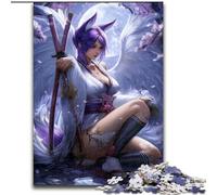 Puzzles pour Adultes 1000 pièces Anime Fox Girl, activité familiale pour renforcer l'amour Entre Couples à partir de 14 Ans (Taille 26x38cm)