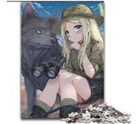 Puzzles pour Adultes 1000 pièces Anime Girl et Loup, Jouet éducatif et décompressant, idéal comme Cadeau pour Toute la Famille (Taille 50x75cm)