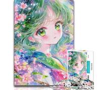 Puzzles pour Adultes 1000 pièces Anime Girl Puzzles Staycation Kill Time avec Affiche Assortie et Feuille de Questions 75x50cm