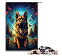 Puzzles pour Adultes 1000 pièces Anime Wolf in The Moonlight Puzzle Amusant en Famille Excellent Cadeau pour Les Adolescents de 14 Ans et Plus 75x50cm