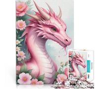 Puzzles pour Adultes 1000 pièces Aquarelle Dragon Mignon pour Le Jeu éducatif Challenge Toy pour la décoration intérieure 50x70cm