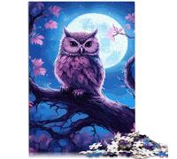 Puzzles pour Adultes 1000 pièces Aquarelle Hibou sur Une Branche Jouet éducatif d'apprentissage Interaction Parent-Enfant 10,27 po x 14,96 po