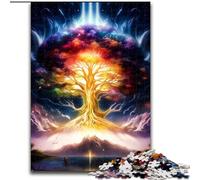 Puzzles pour Adultes, 1000 pièces, Arbre de Vie Cosmique, en Carton, Jeu de réflexion Stimulant, Jeu Familial interactif, 1000 pièces(26x38cm)