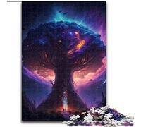 Puzzles pour Adultes 1000 pièces Arbre de Vie Cosmique en Carton, Parfait pour la décoration de la Maison et du Bureau, Les fêtes, Les Anniversaires et Les Cadeaux de Vacances 1000 pièces(26x38cm)