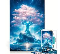 Puzzles pour Adultes 1000 pièces Arbre de Vie Jeu d'ajustement précis Casse-tête Cadeau Moment de détente et de Divertissement Cadeau Artistique de Noël (38x26cm)