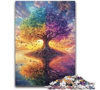 Puzzles pour Adultes 1000 pièces Arbre de Vie Jeu Familial Soulagement du Stress Défi Difficile Cadeaux du Père Noël Secret 26x38cm
