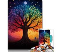 Puzzles pour Adultes 1000 pièces Arbre de Vie, Jeu Stimulant et Familial avec Affiche et fiche de Questions-réponses (75x50cm)