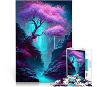 Puzzles pour Adultes 1000 pièces Arbre Mystique 8 Réduction du Stress intéressante avec des pièces de Formes aléatoires entièrement imbriquées 75x50cm