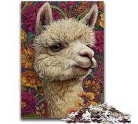 Puzzles pour Adultes 1000 pièces Art Alpaga pour et à partir de 14 Ans Jeu Pratique Jeu de Noël Cadeaux 38x26cm