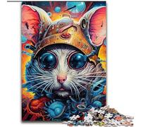 Puzzles pour Adultes 1000 pièces Art Animal Souris Puzzle pour s'amuser en Famille Parfait pour Les Vacances, Les soirées de Jeux interactives (Taille : 26x38cm)