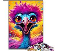 Puzzles pour Adultes 1000 pièces Art Animalier Autruche Puzzle Activité de Liaison familiale, Cadeau Unique pour Les Vacances et Les Anniversaires (Taille : 50x75cm)