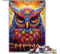 Puzzles pour Adultes 1000 pièces Art Animalier Hibou Puzzle Adulte Jeu Cadeau Famille Jeu interactif Défi cérébral Cadeau (Taille : 26x38cm)