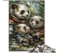 Puzzles pour Adultes 1000 pièces Art Animalier Panda, pour 14 Ans et Plus pour des soirées Jeux et divertissements en Famille Collection d'artistes, Beaux-Arts (Taille 26x38cm)