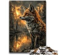 Puzzles pour Adultes 1000 pièces Art Animalier Renard pour Les 14 Ans et Plus Jouet éducatif intellectuel décompressant Excellent Cadeau 50x75cm