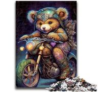 Puzzles pour Adultes 1000 pièces Art Bear Anti-Stress Staycation Kill Time Décoration Parfaite pour Les 14 Ans et Plus 26x38cm