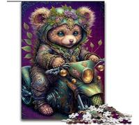 Puzzles pour Adultes 1000 pièces Art Bear Puzzle en Carton, Cadeau Parfait pour Les Anniversaires, Noël, Halloween, Thanksgiving, Pâques 1000 pièces(26x38cm)