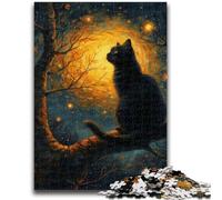 Puzzles pour Adultes 1000 pièces Art Cat Family Game Stress Relief Difficult Challenge Artists Collection, Beaux-Arts 38x26cm