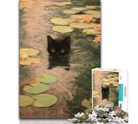 Puzzles pour Adultes 1000 pièces Art Cat, Jeux éducatifs, Jouets à Faire soi-même, idéal comme Cadeau pour Toute la Famille à partir de 14 Ans 38x26cm