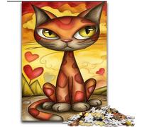 Puzzles pour Adultes 1000 pièces Art Cat, Jouets éducatifs et éducatifs, Cadeaux d'anniversaire Uniques pour Les 14 Ans et Plus (Taille 50x75cm)